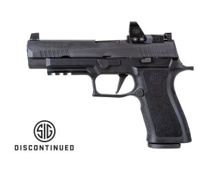 "The P320 RXP XFULL-SIZE pistol: A reliable and accurate firearm featuring an integrated reflex sight for rapid target acquisition in any shooting scenario."
