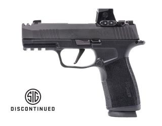 "Unveiling the Sig Sauer P365-XMACRO COMP ROMEO-X Pistol, a compact yet powerful firearm designed for precision and performance, as seen in this image. With its sleek design and integrated ROMEO-X red dot sight, this pistol offers enhanced accuracy and ra