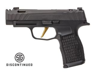 "Introducing the Sig Sauer P365XL SPECTRE COMP Pistol, a compact powerhouse of precision and performance captured in this image. Featuring the advanced SPECTRE Compensator for improved control and accuracy, this pistol is designed to excel in any shooting