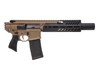 The SIG MCX Rattler Canebrake pistol variant of the game-changing system features the revolutionary side-folding Pivoting Contour Brace. 