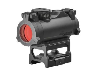 Sealed, compact SIG SAUER ROMEO MSR red dot or green dot sight optimized for day and night vision use for the Modern Sporting Rifle (MSR), carbine, shotgun and air rifle.
