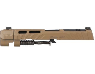 P320 SPECTRE COMP FULL-SIZE 9MM INTEGRATED COMPENSATOR 4.6" COMPLETE SLIDE ASSEMBLY, OPTIC READY, COYOTE BROWN