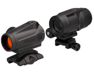 "The ROMEO5 GEN II AND JULIET3 COMBO optic: A powerful pairing of a red dot sight and magnifier, offering enhanced precision and versatility for tactical and competitive shooting."