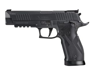 SIG SAUER X5 CO2-powered air pistol - ideal for training, based on the popular X-Five competition pistol and chambered in .177 pellet with a muzzle velocity up to 430fps.