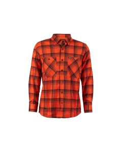 DEADEYE ROW FLANNEL BUTTON UP - SIG MARK - ORANGE