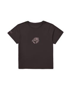 ROSE MARK WOMEN'S CROPPED T-SHIRT - BLACK