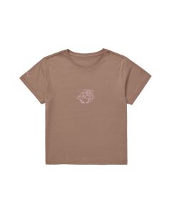 ROSE MARK WOMEN'S CROPPED T-SHIRT - LATTE