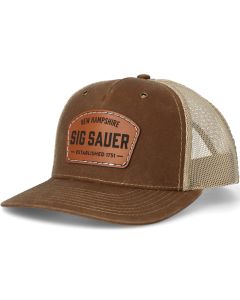 SIG LEATHER NH PATCH HAT - KHAKI BROWN