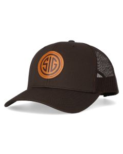 SIG MARK TRUCKER HAT - ESPRESSO