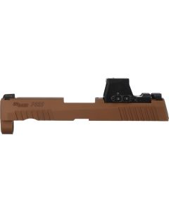 P320 CARRY/COMPACT 9MM 3.9" SLIDE ASSEMBLY, ROMEO-X PRO, COYOTE BROWN