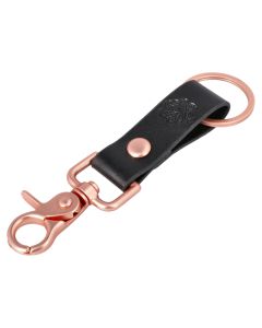 ROSE PENDANT LEATHER STRAP KEYCHAIN