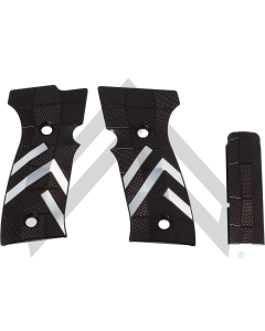 P320 AXG LEGION LOK GRIP PANEL SET, ALUMINIM GRIDLOK - BLACK