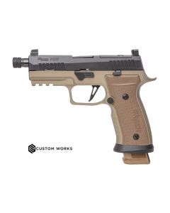 "The P320AXG-COMBAT pistol: A high-performance firearm featuring the innovative AXG metal grip module for enhanced control and durability."