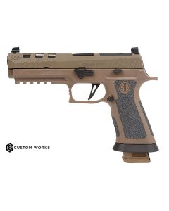 "Introducing the Sig Sauer P320-XFIVE DH3 Pistol, a precision-engineered masterpiece captured in this image. The P320-XFIVE DH3 exemplifies Sig Sauer's commitment to performance and innovation, featuring the exclusive DH3 grip module for enhanced control 