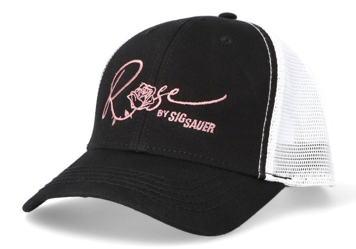 SIG SAUER ROSE, CHARLIE LADIES TRUCKER CAP, BLACK