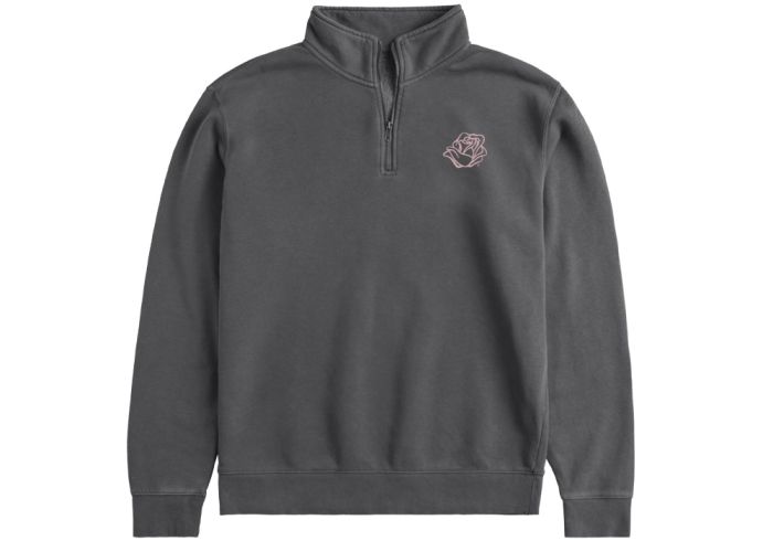 ROSE WOMEN'S QUARTER ZIP - CHARCOAL