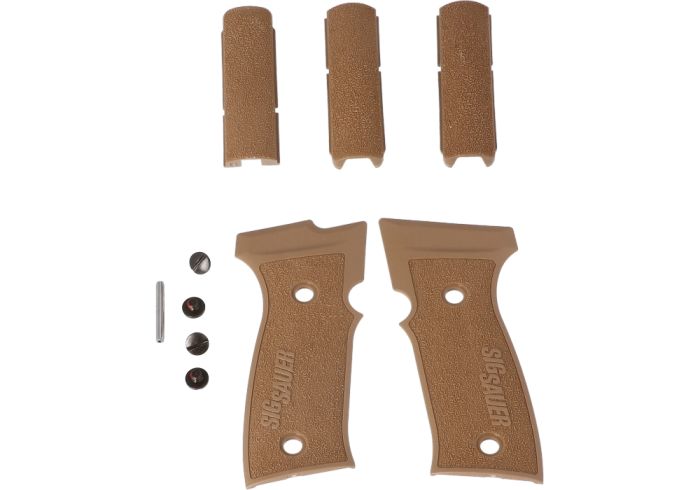 P320 AXG POLYMER S/M/L BACKSTRAP SET-COYOTE
