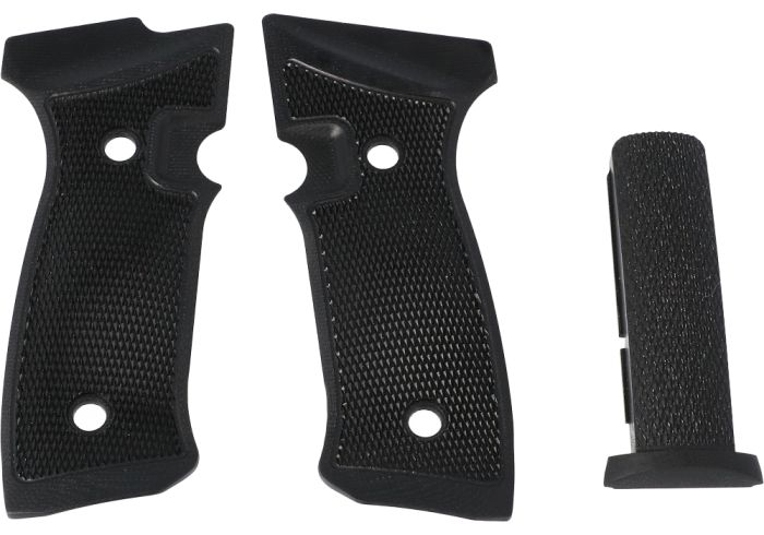 P320-AXG GRIP PANEL SET PALM SWELL, INTEGRATED MAGWELL, G10, BLACK