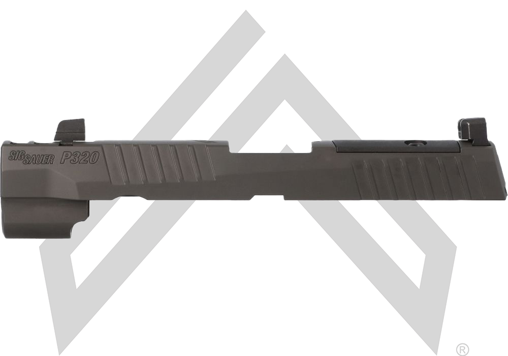 P320 LEGION FULL-SIZE 9MM 3.9" INTEGRATED COMPENSATOR SLIDE ASSEMBLY, OPTIC READY, GRAY
