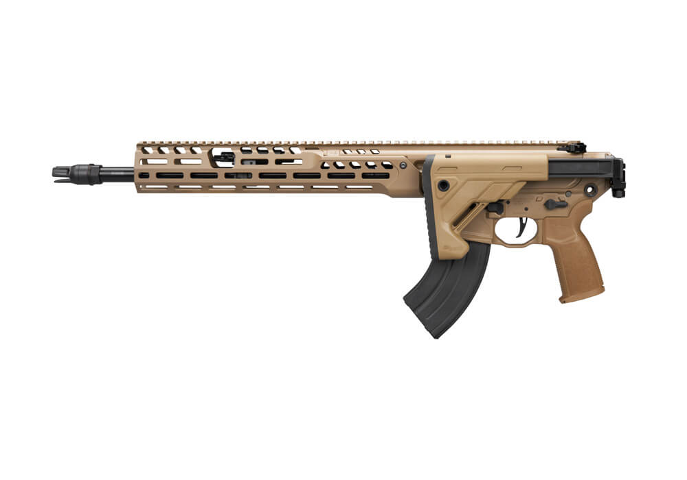 Sig Sauer MCX Spear-LT 7.62x39 FDE – Superb 16 in. Folding Stock Piston Rifle 5 Sig Sauer MCX Spear-LT 7.62x39 FDE rifle with stock folded