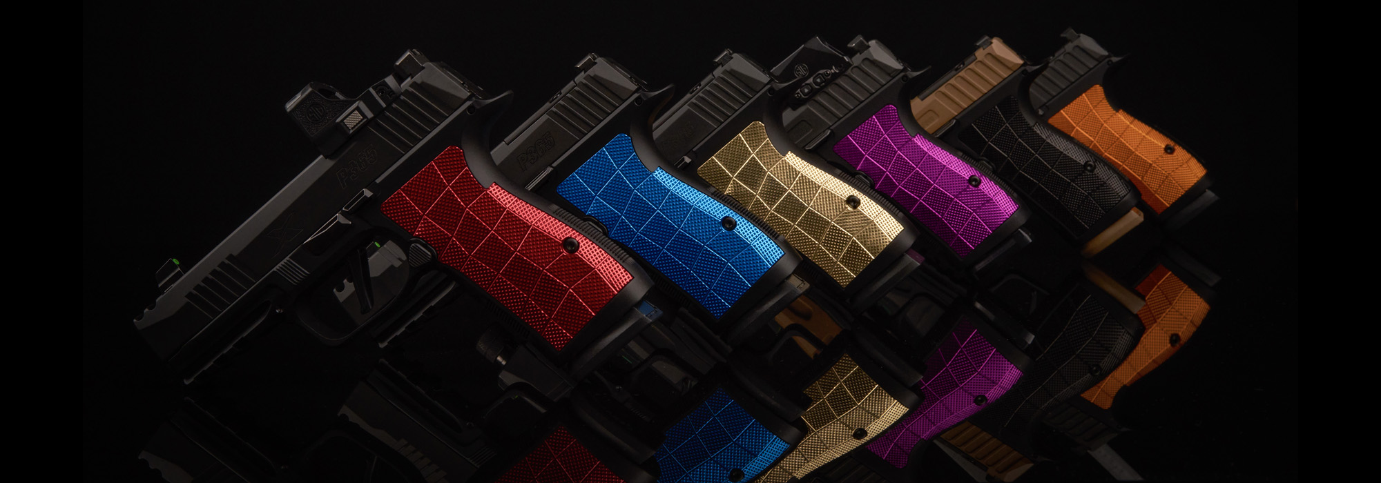 P365-AXG ALUMINUM GRIDLOK GRIP PANELS - RED - LOK GRIPS
