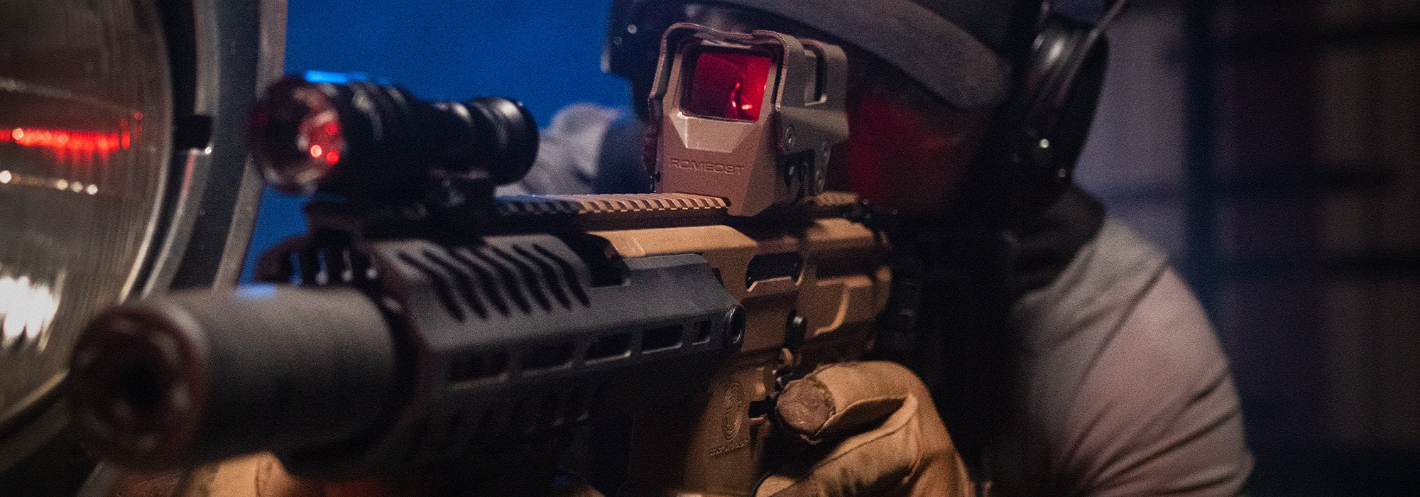 A SIG optics user sighting his rifle with SIG SAUER weapon scopes & sights.