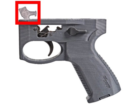 The hammer in this graphic cut-away shows the SIG mark etching. 