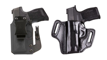 front and backside view of waistband holsters