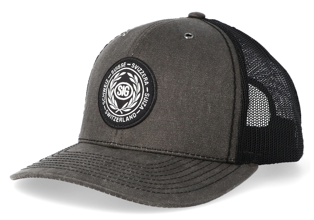 Image of SWISS SIG SNAPBACK HAT - DARK GRAY