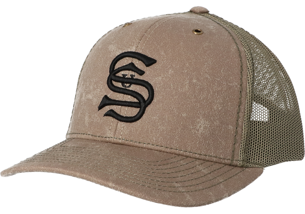 Image of SAUER Mark Snapback Hat - Khaki