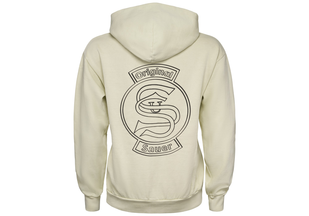 Image of VINTAGE SAUER & SOHN LOGO HOODIE - PISTACHIO