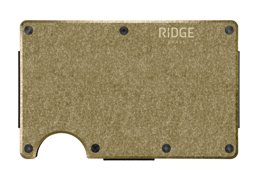 Image of BRASS RIDGE WALLET WITH CASH STRAP AND MONEY CLIP
