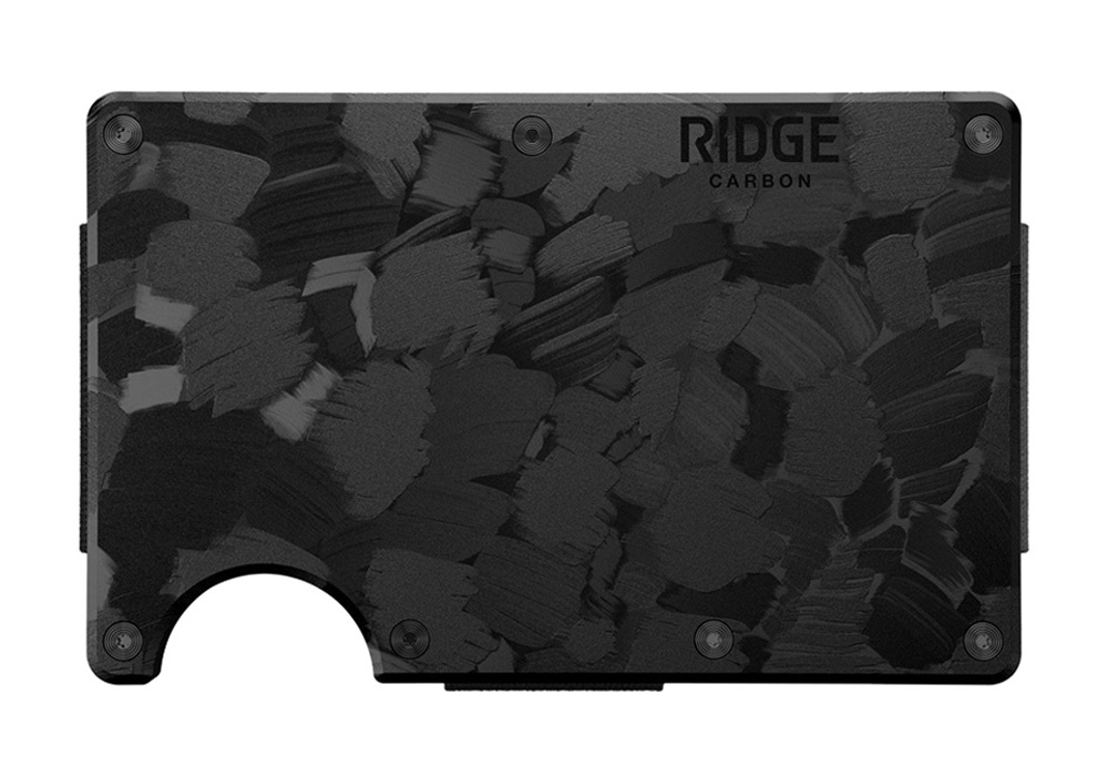Image of FORGED CARBON RIDGE WALLET WITH CASH STRAP