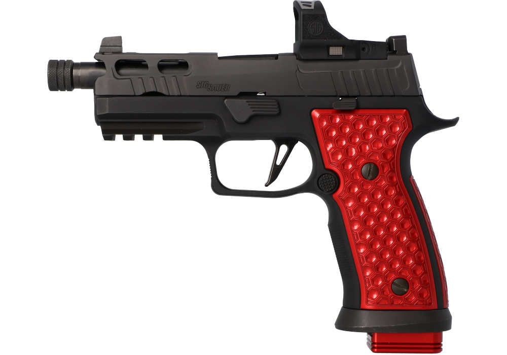 Image of P320-AXG Kraken Grip Panels and Basepads - Red