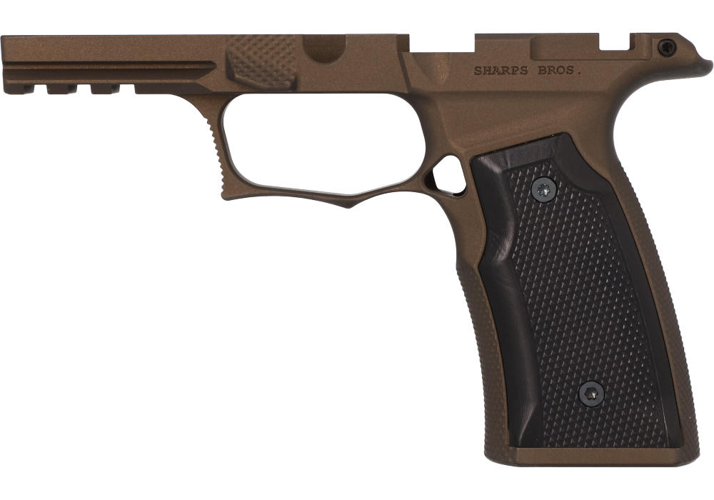 Image of P365-XMACRO BRONZE ALUMINUM MANUAL SAFETY GRIP MODULE - SHARPS BROS.