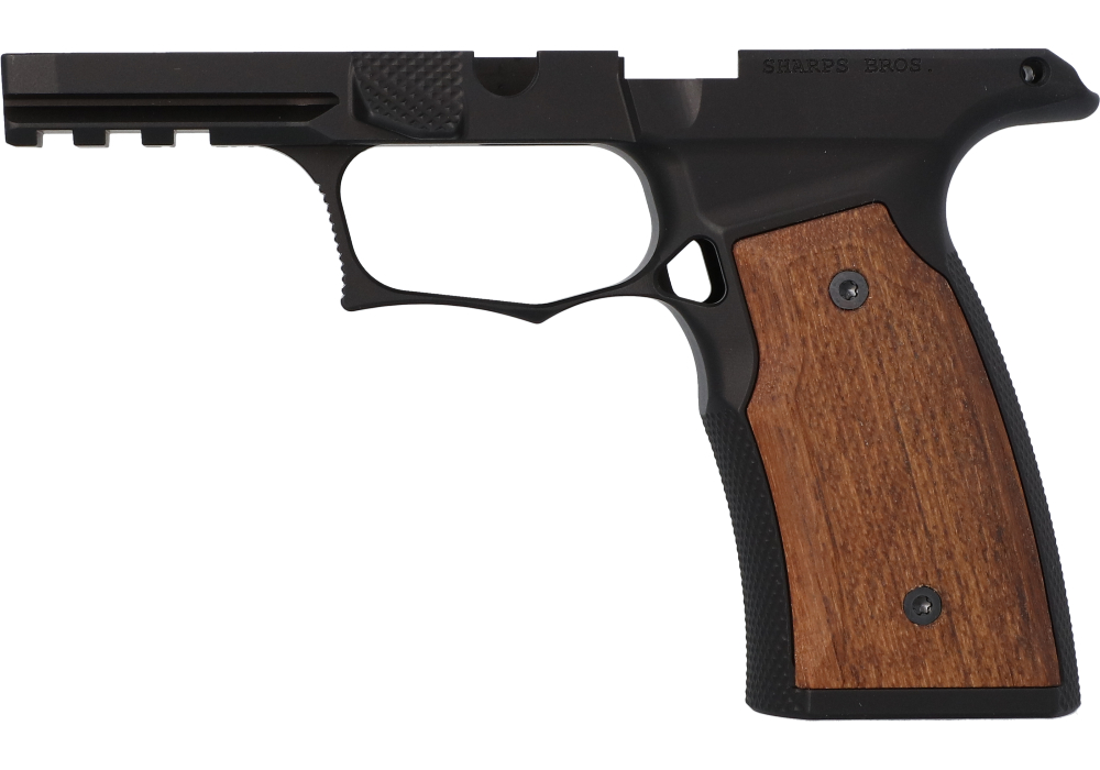 Image of P365-XMACRO TEAK WOOD ALUMINUM GRIP MODULE - SHARPS BROS.