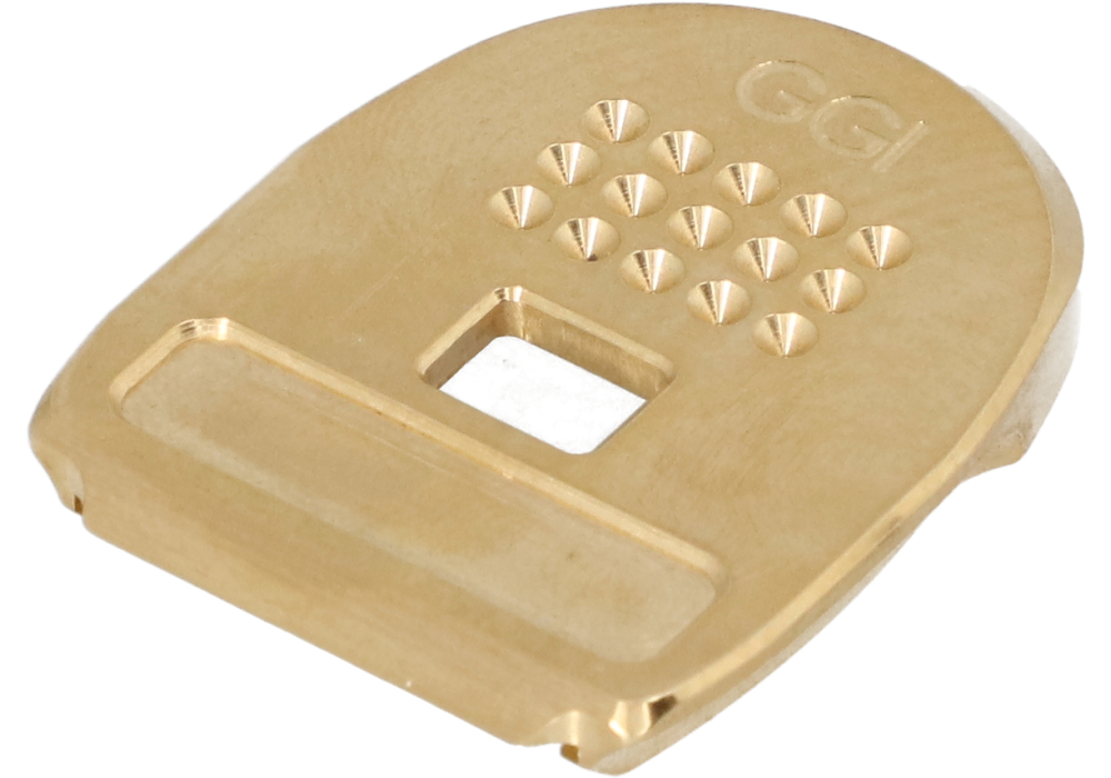 Image of P320 ADDED WEIGHT BRASS MAGAZINE BASEPLATE