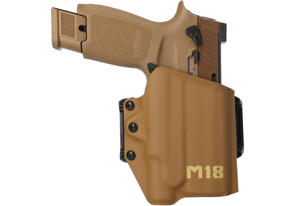 Image of P320-M18 OWB BLACKPOINT TACTICAL LIGHT-BEARING HOLSTER, COYOTE BRN RH