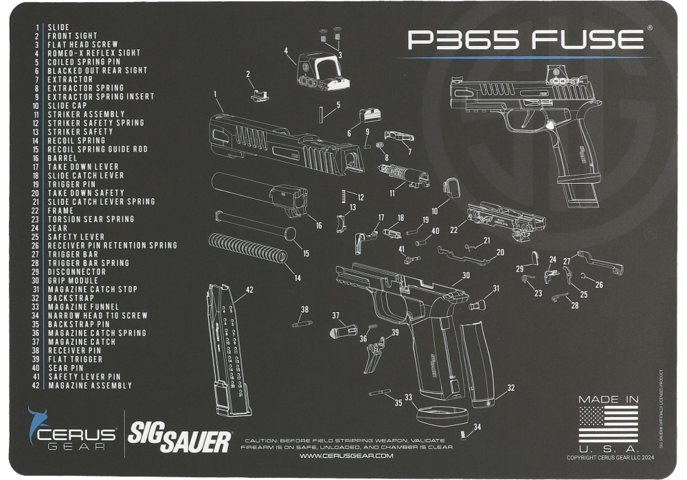 Image of P365-FUSE Gun Mat - Cerus Gear