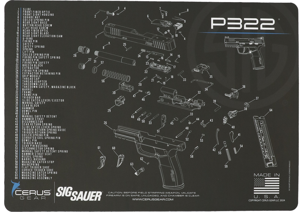 Image of P322 GUN MAT - CERUS GEAR