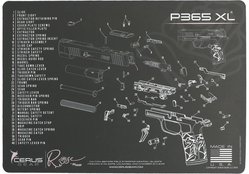 Image of P365-XL ROSE GUN MAT