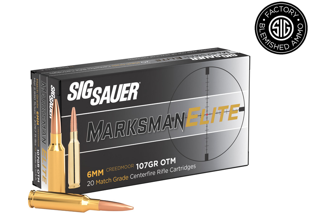 Image of 6MM Creedmoor, 107GR, Elite Match Grade, OTM - Blemished