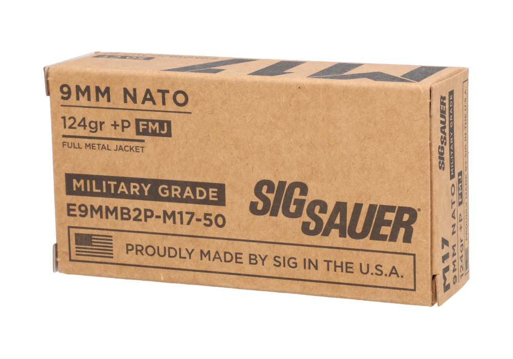 Image of 9MM +P, 124GR, ELITE BALL M17, FMJ, BOX/50